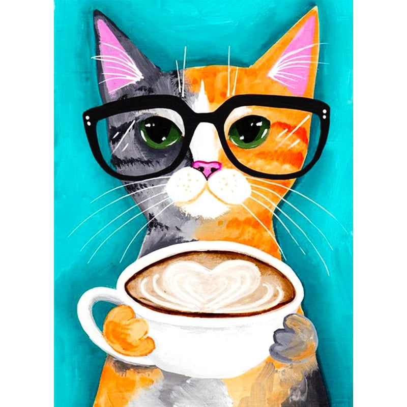 Kitty Coffee – Diamond Art Dezigns