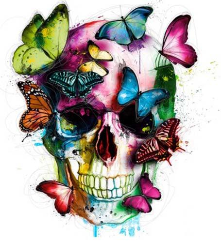 Butterfly Skull - Full Drill 5D DIY Diamond Painting Kits - Diamond Art Dezigns