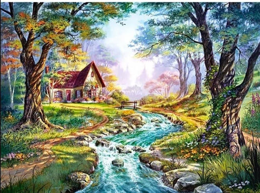 Cottage Creek - Full Drill 5D DIY Diamond Painting Kits - Diamond Art Dezigns