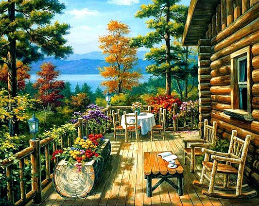 Cottage Deck - Full Drill 5D DIY Diamond Painting Kits - Diamond Art Dezigns