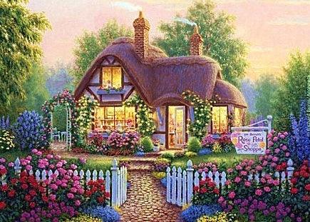 Cottage Flower - Full Drill 5D DIY Diamond Painting Kits - Diamond Art Dezigns