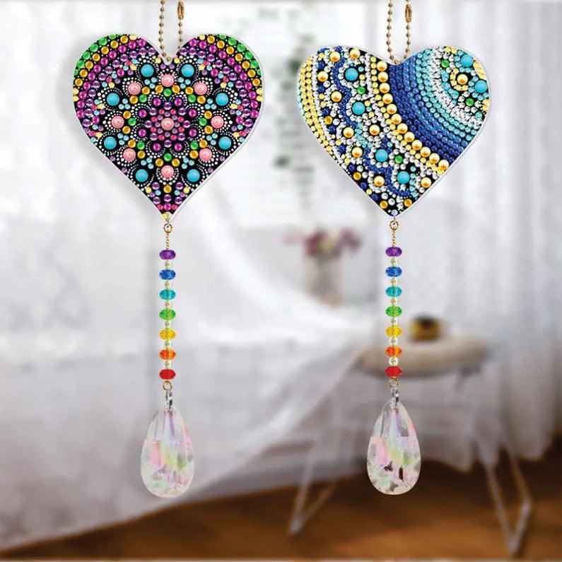 Suncatcher - Hearts x 2 - Diamond Art Dezigns