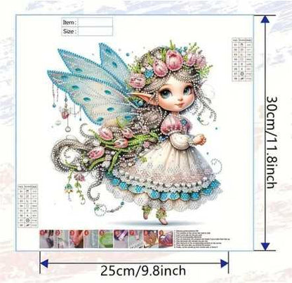 Fairy Vintage Partial - 25x25 - Diamond Art Dezigns