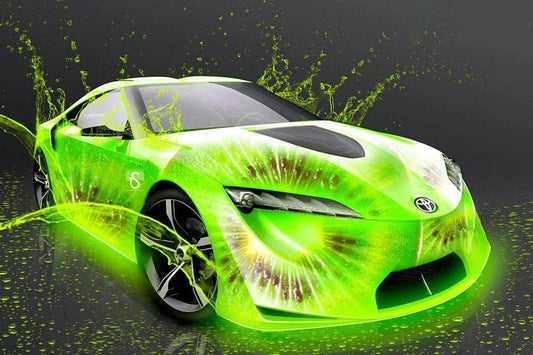 Green Neon Car - Diamond Art Dezigns