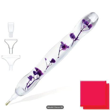 Diamond Art Pen - Purple Flowers