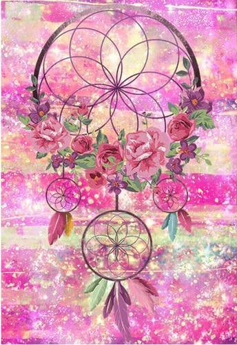 Dreamcatcher Pink Feather - Diamond Art Dezigns